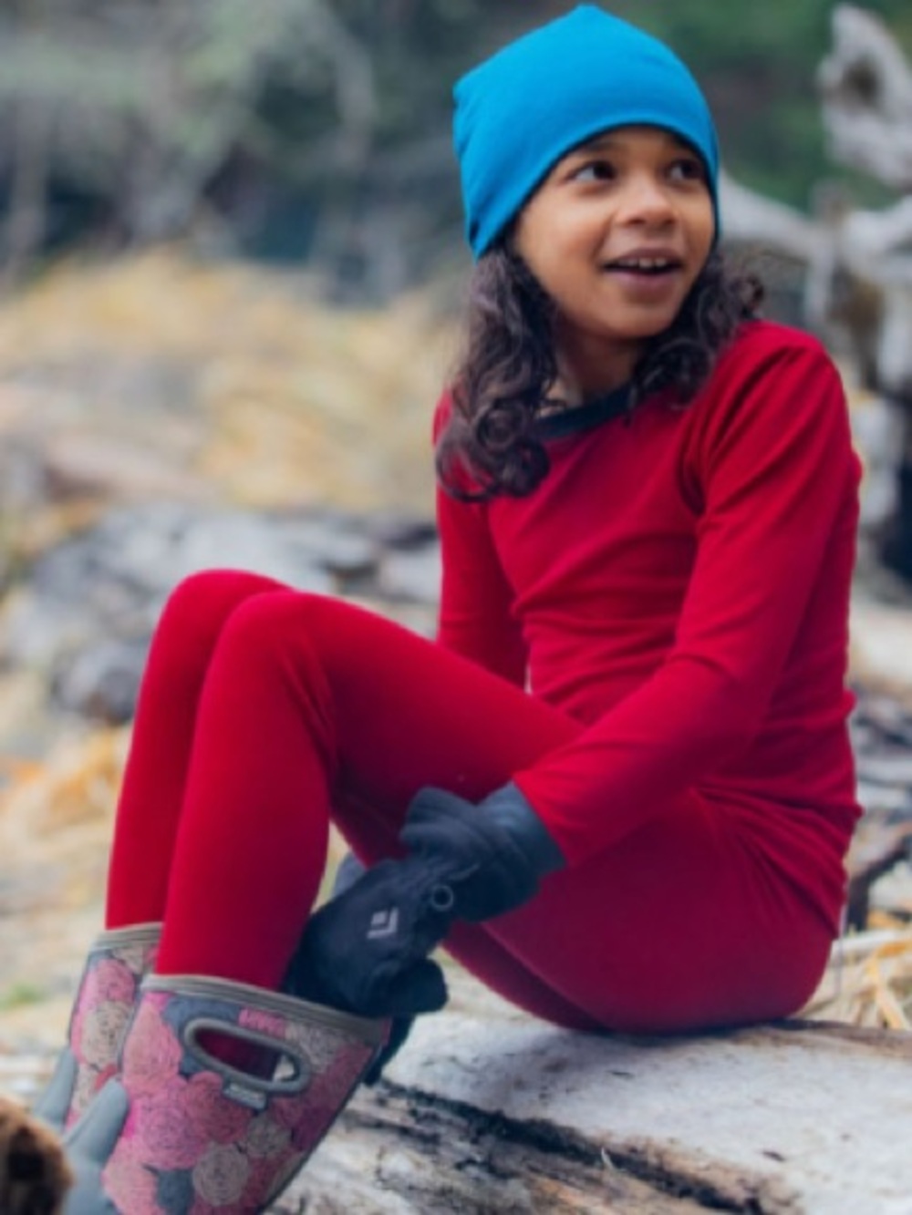 Hidden Sheep 100% Merino Wool Ruby Red Base Layer Set Small 4-6Y NWT/Packaging